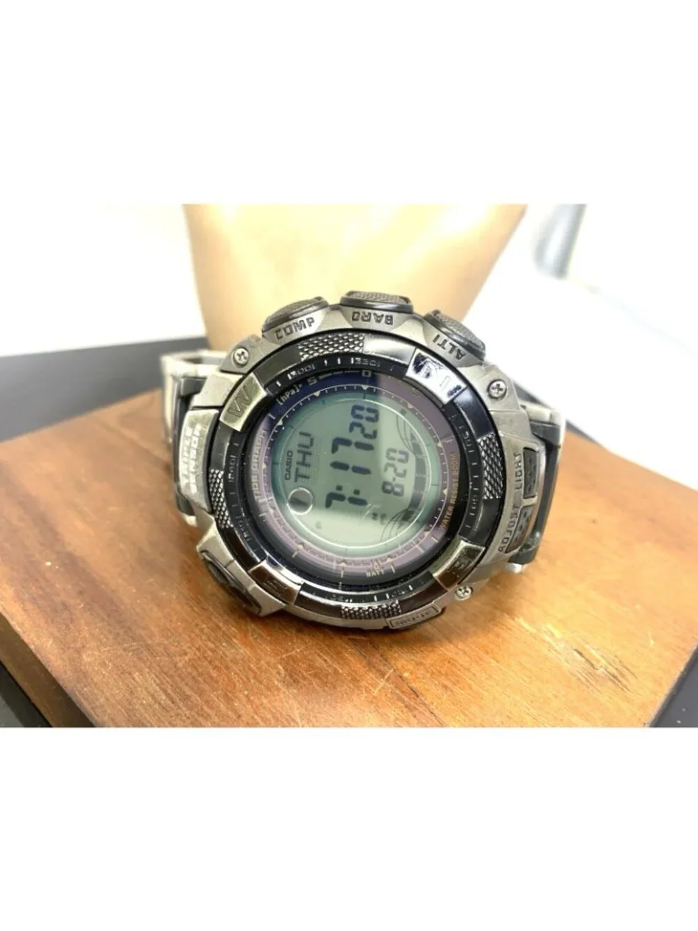 Casio Pro Trek Men's Watch PRG130T Solar Triple Sensor Digital Titanium 3135